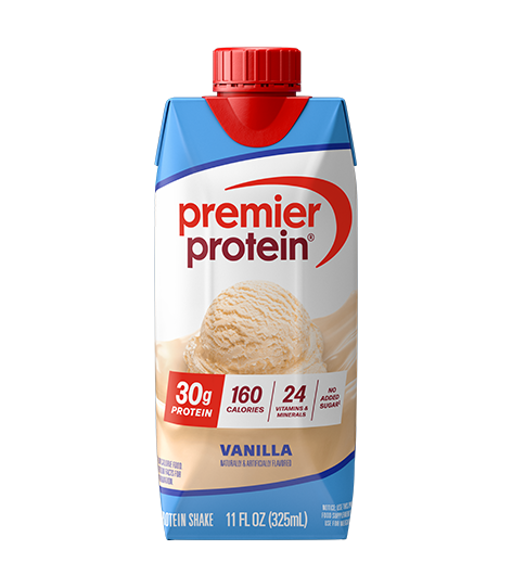 Premier Protein Shake Vanilla 11 fl oz carton, 30g protein, 160 calories, 24 vitamins and minerals